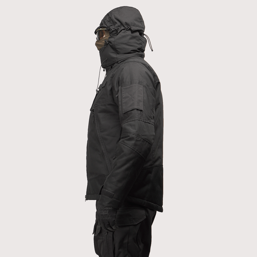 Tactical winter jacket Northwest Gears Black RipStop Climashield Apex