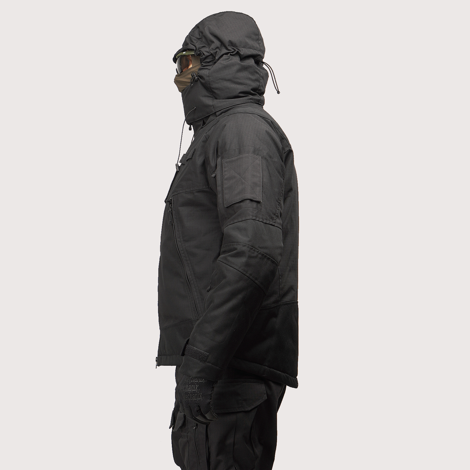 Tactical winter jacket Northwest Gears Black RipStop Climashield Apex