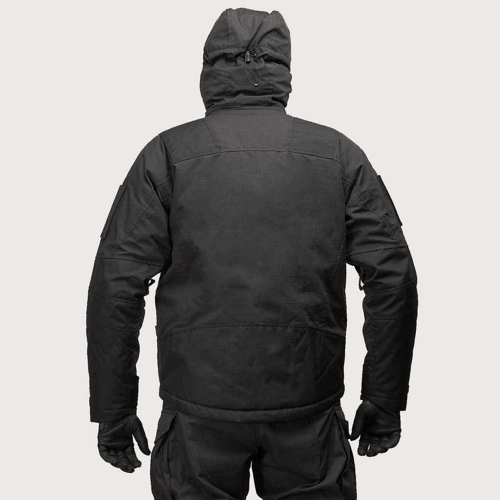 Tactical winter jacket Northwest Gears Black RipStop Climashield Apex