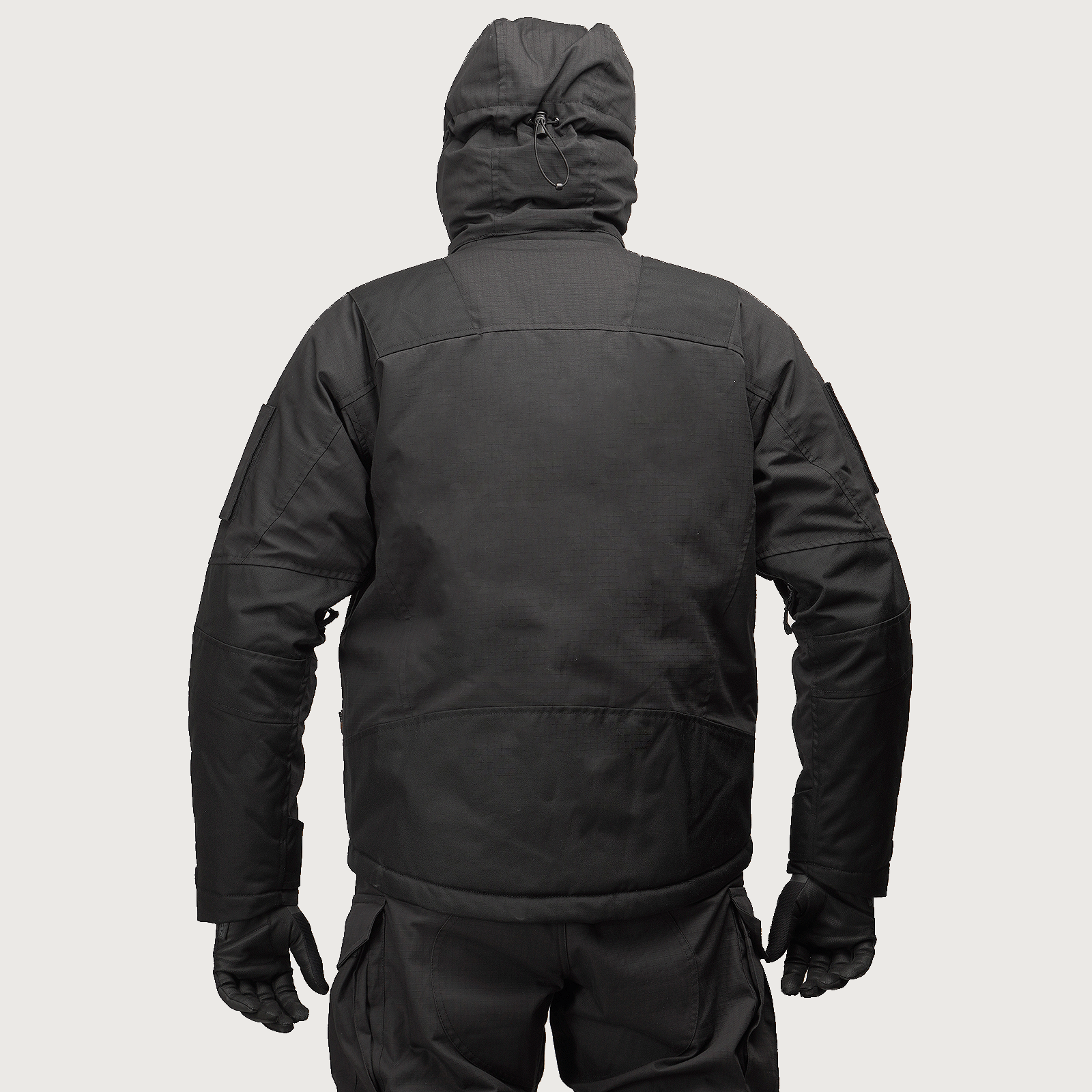Tactical winter jacket Northwest Gears Black RipStop Climashield Apex